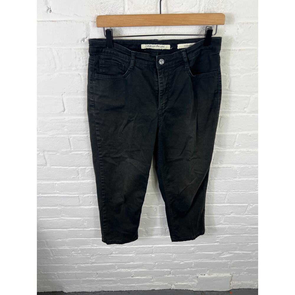 Jones New York Women's Sutton Capri Pants Mid-Rise Straight Leg Black Size 10